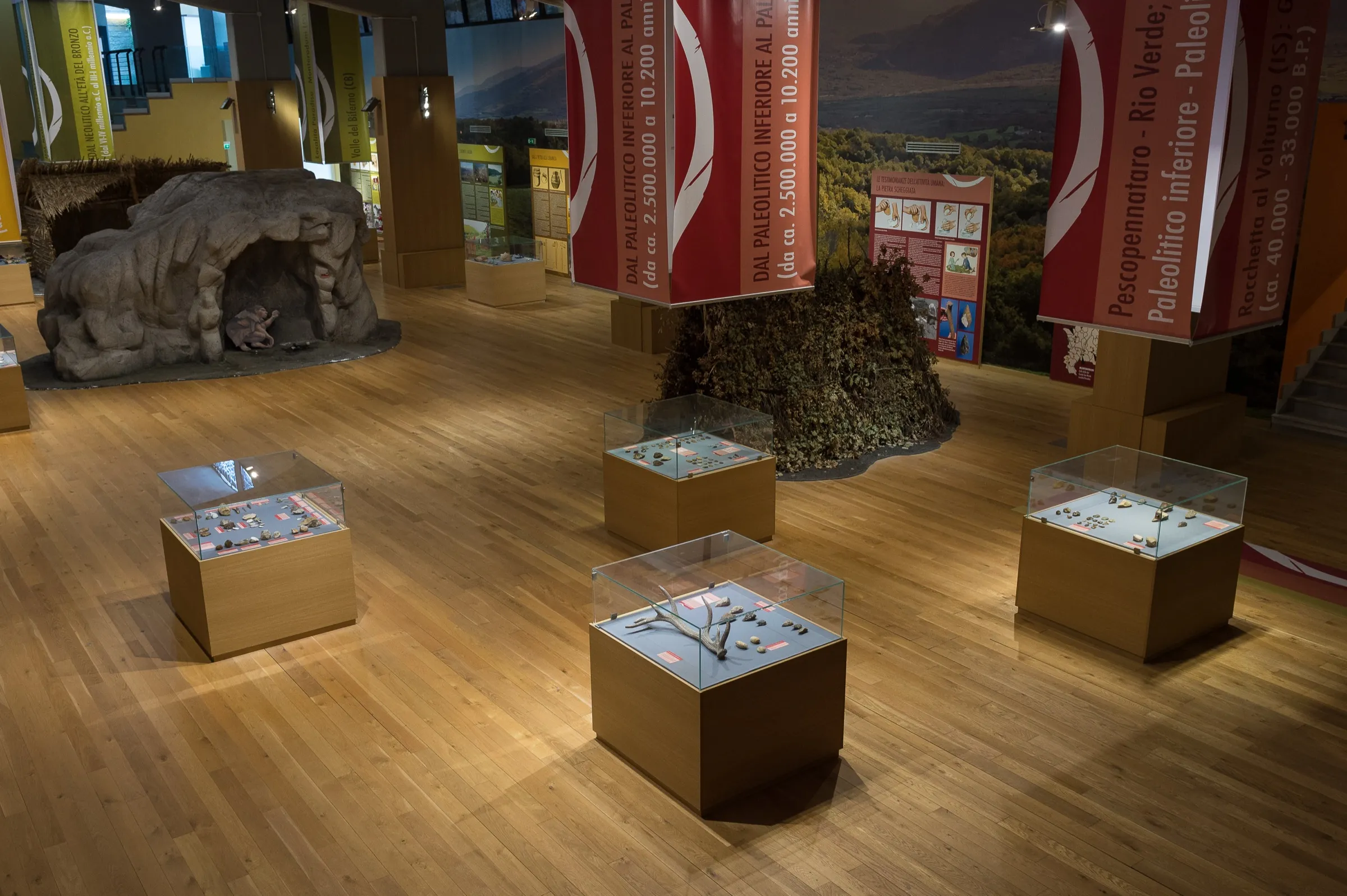 Le sale espositive del Museo del Paleolitico di Isernia La Pineta