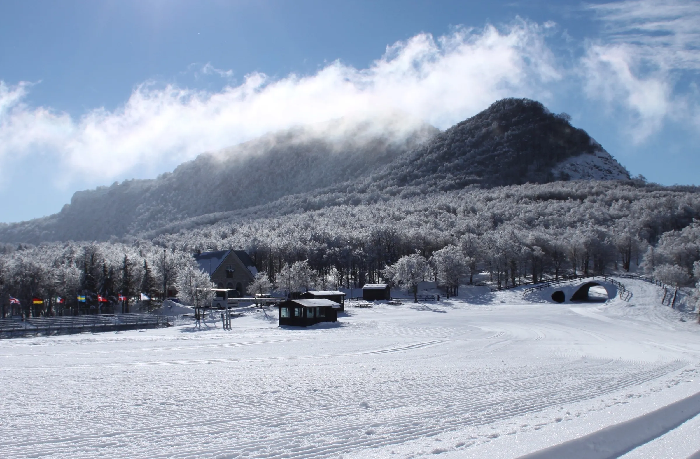 Il centro fondo di Prato Gentile sotto la neve